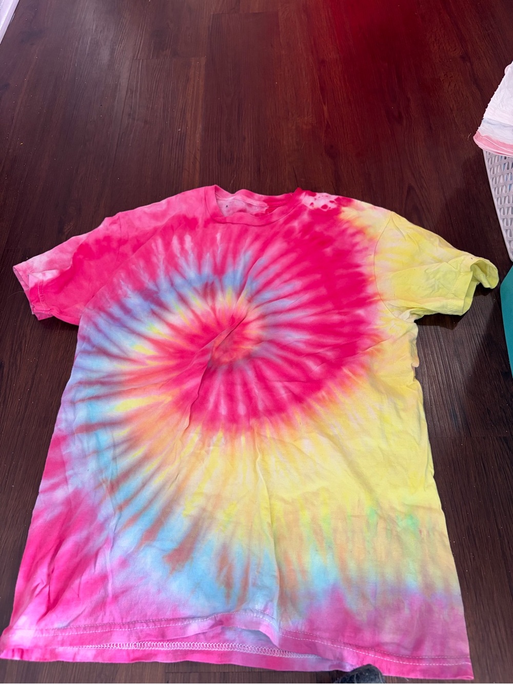 Tie-Dye Spiral Women’s T-Shirt - Pink, Yellow & Blue